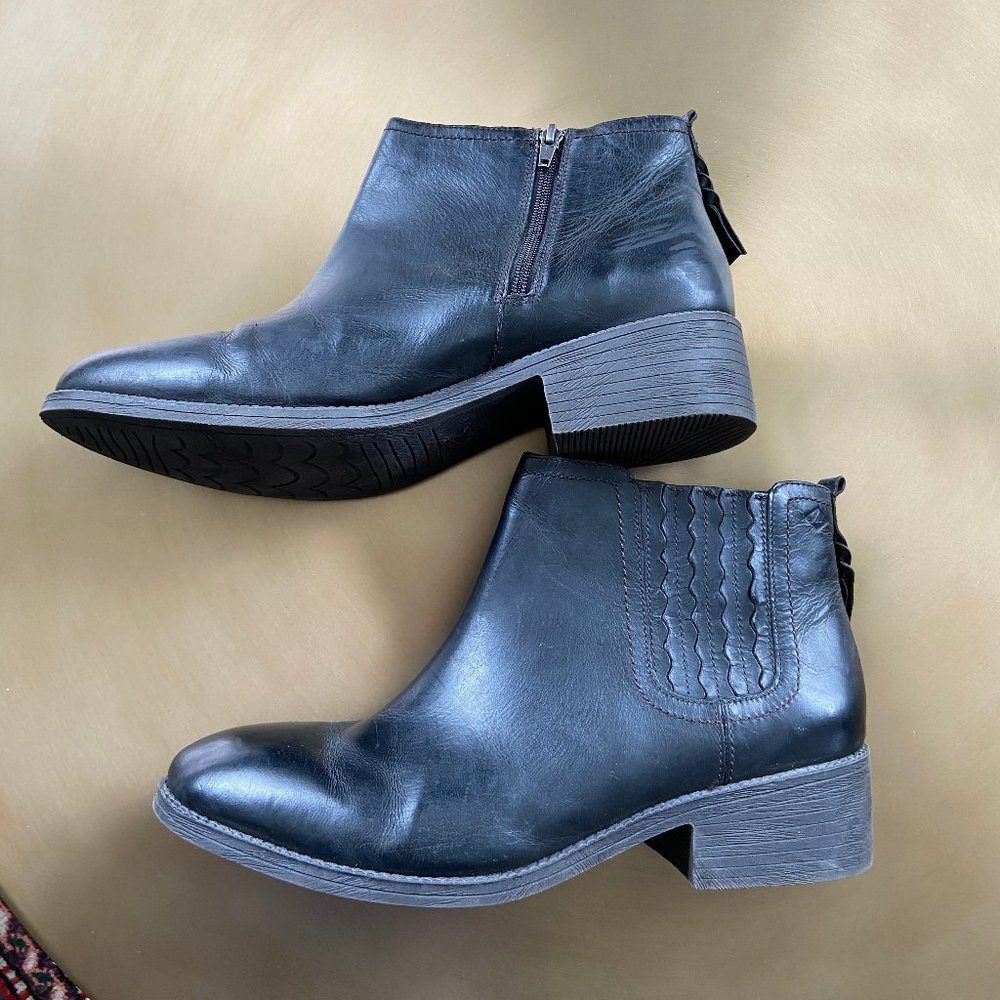 Sperry Black Leather Boots Size 12